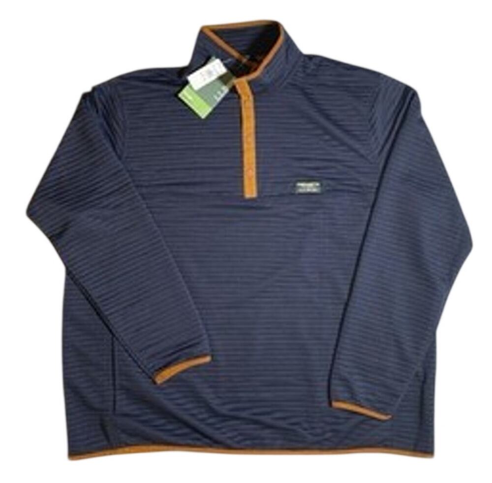 LL Bean Airlight Pullover Sweatshirt Mens XXXL Blue 1/4 Snap NEW NWT